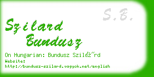 szilard bundusz business card